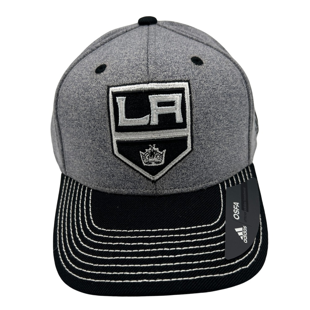 Adidas NHL Los Angeles Kings Snapback Hat Gray Black Structured OSFA
